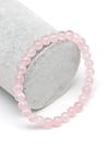 Pembe Kuvars Doğal Taş Bileklik 6 mm Küre Kesim - BLK-2314
