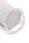 Pembe Kuvars Doğal Taş Bileklik 6 mm Küre Kesim - BLK-2314