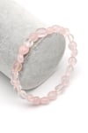 Pembe Kuvars Doğal Taş Bileklik 6 mm Mercimek Kesim - BLK-2194