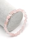 Pembe Kuvars Doğal Taş Bileklik 6 mm Mercimek Kesim - BLK-2194