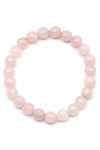 Pembe Kuvars Doğal Taş Bileklik 8 mm Fasetli Küre Kesim - BLK-2141