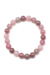 Pembe Kuvars Doğal Taş Bileklik 8 mm Küre Kesim - BLK-2500