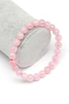 Pembe Kuvars Doğal Taş Bileklik 8 mm Küre Kesim