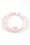 Pembe Kuvars Doğal Taş Bileklik 8mm Küre Kesim