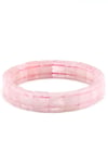 Pembe Kuvars Doğal Taş Bileklik 9 x 12 mm Özel Kesim