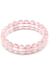 Pembe Kuvars Doğal Taş Bileklik 9 x 14 mm Özel Kesim