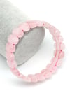 Pembe Kuvars Doğal Taş Bileklik 9 x 14 mm Özel Kesim