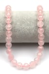 Pembe Kuvars Doğal Taş Dizi 10 mm Fasetli Küre Kesim - DZ-0805
