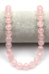 Pembe Kuvars Doğal Taş Dizi 10 mm Fasetli Küre Kesim - DZ-0805