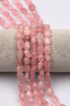 Pembe Kuvars Doğal Taş Dizi 10 x 13 mm Mercimek Kesim - DZ-1235