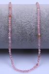 Pembe Kuvars Doğal Taş Dizi 2 mm Fasetli Küre Kesim - DZ-1581