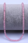 Pembe Kuvars Doğal Taş Dizi 3 mm Fasetli Küre Kesim - DZ-1551
