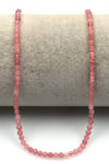 Pembe Kuvars Doğal Taş Dizi 3 mm Fasetli Küre Kesim - DZ-1315