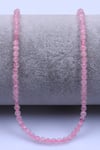 Pembe Kuvars Doğal Taş Dizi 3 mm Fasetli Küre Kesim - DZ-1551