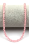Pembe Kuvars Doğal Taş Dizi 4 mm Küre Kesim - DZ-0857
