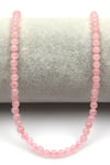 Pembe Kuvars Doğal Taş Dizi 4 mm Küre Kesim - DZ-0857