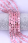 Pembe Kuvars Doğal Taş Dizi 5 x 10 mm Mercimek Kesim
