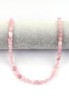Pembe Kuvars Doğal Taş Dizi 5 x 10 mm Mercimek Kesim