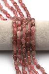 Pembe Kuvars Doğal Taş Dizi 7 x 11 mm Mercimek Kesim - DZ-1223