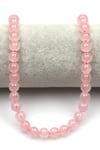 Pembe Kuvars Doğal Taş Dizi 8 mm Küre Kesim