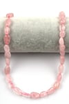 Pembe Kuvars Doğal Taş Dizi 8 x 12 mm Mercimek Kesim