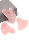 Pembe Kuvars Doğal Taş Gua Sha Yüz Masaj Taşı