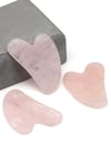 Pembe Kuvars Doğal Taş Gua Sha Yüz Masaj Taşı