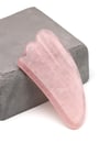 Pembe Kuvars Doğal Taş Gua Sha Yüz Masaj Taşı