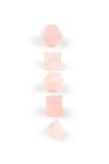 Pembe Kuvars Doğal Taş Platonik Set