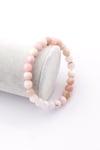 Pembe Opal Doğal Taş Bileklik 8 mm Küre Kesim