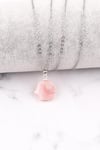 Pembe Opal Doğal Taş Kolye