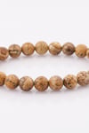 Picture Jasper Doğal Taş Bileklik 8 mm Küre Kesim