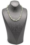 Prehnite ( Çelik Klipsli ) Doğal Taş Kırıktaş Kolye 