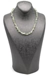 Prehnite ( Çelik Klipsli ) Doğal Taş Kırıktaş Kolye 