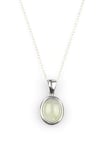 Prehnite Doğal Taş 925 Ayar Gümüş Kolye