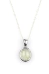 Prehnite Doğal Taş 925 Ayar Gümüş Kolye