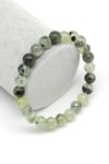 Prehnite Doğal Taş Bileklik 8 mm Küre Kesim
