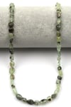 Prehnite Doğal Taş Dizi 6 x 8 mm Mercimek Kesim