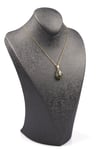 Prehnite Doğal Taş Gold Renkli Kolye