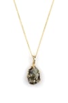 Prehnite Doğal Taş Gold Renkli Kolye