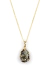 Prehnite Doğal Taş Gold Renkli Kolye