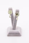 Prehnite Doğal Taş Gold Renkli Küpe