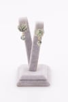 Prehnite Doğal Taş Gold Renkli Küpe
