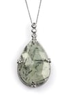 Prehnite Doğal Taş Kolye 