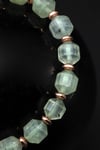 Prehnite Doğal Taş Makrome Örme Bileklik Hexagonal Kesim