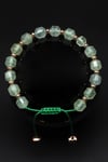 Prehnite Doğal Taş Makrome Örme Bileklik Hexagonal Kesim