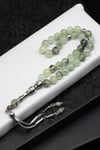 Prehnite Doğal Taş Tesbih 8 mm Küre Kesim