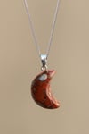 Red Jasper Doğal Taş Ay Model Kolye