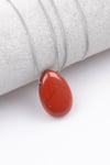 Red Jasper Doğal Taş Damla Model Kolye