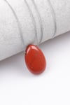 Red Jasper Doğal Taş Damla Model Kolye